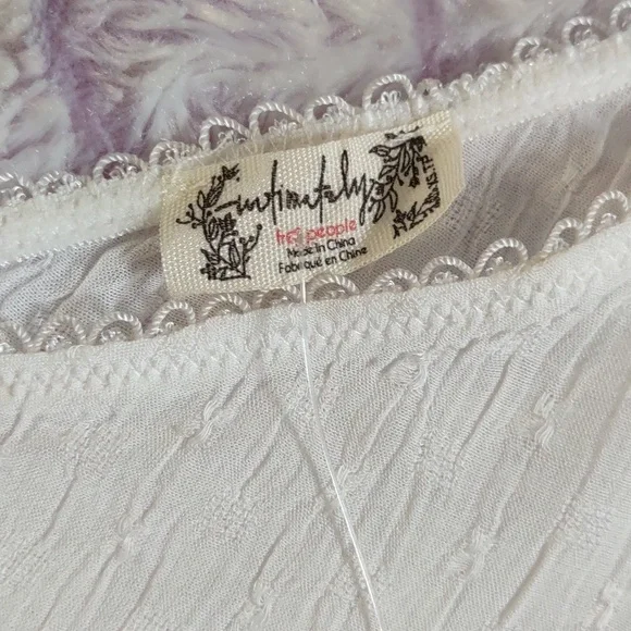 Free People Intimately NWT Clean Ivory Elastic Waist Midi Skirt Size XSmall - Picture 3 of 8